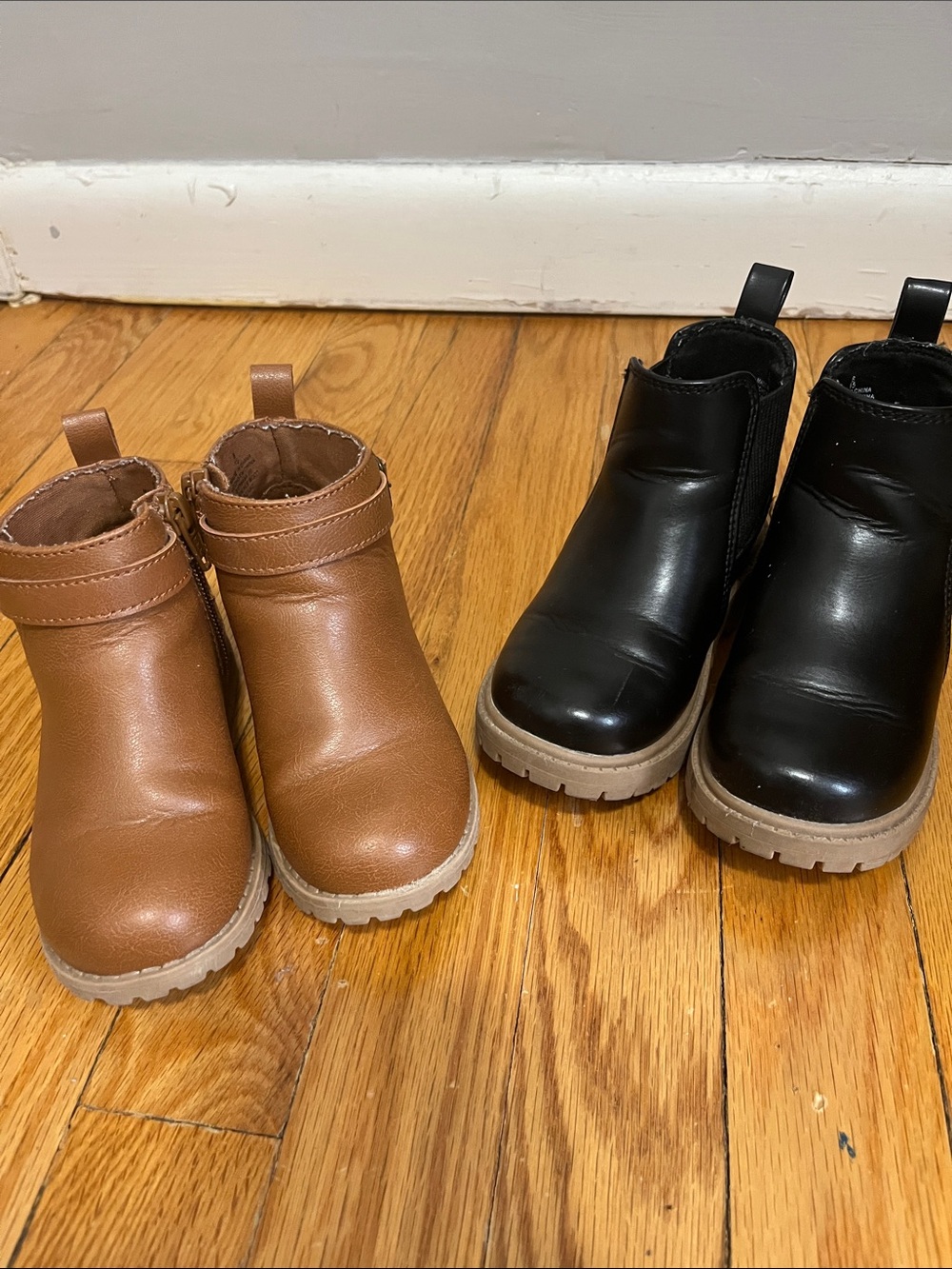 Old Navy Kids Dual-Color Ankle Boot Set — Black and Brown